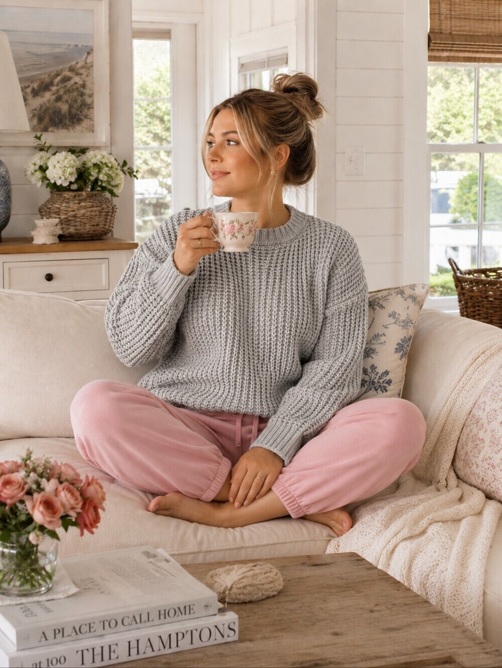 Zenana Waffle Knit Sweater Women's Cozy Textured Pullover Casual Long Sleeve Top